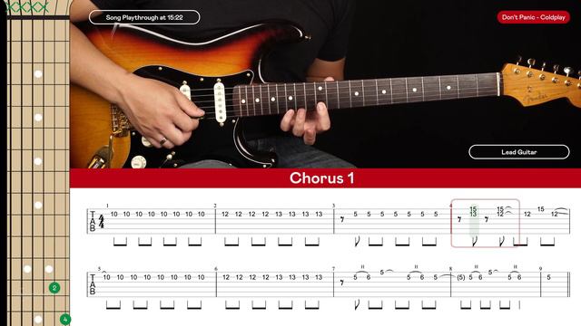 Don't Panic Guitar Tutorial Coldplay Guitar Lesson |Chords + Strumming + Lead| смотреть онлайн