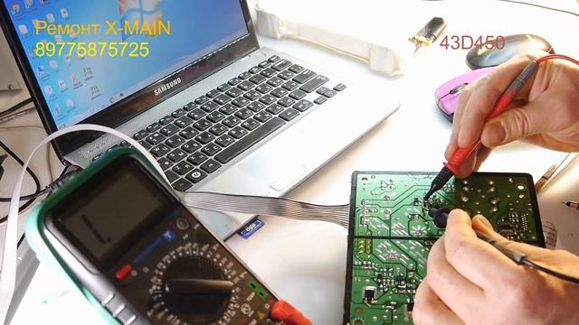 Ремонт телевизора SAMSUNG 43D450 смотреть онлайн
