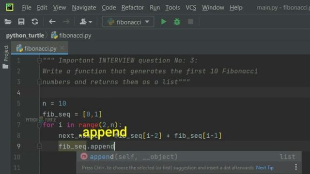 Interview Question : Python Fibonacci Sequence Code: Interview Questions Explained in Tamil | Pytho смотреть онлайн