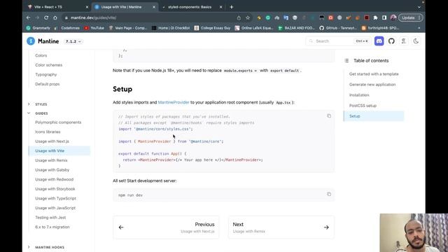 Part #2 : Installing Mantine and Prettier in React (vite) смотреть онлайн