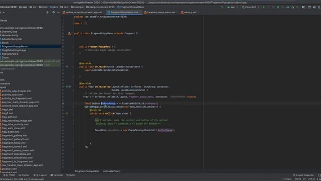 Popup menu in Fragment. Menú emergente en Fragmento. смотреть онлайн