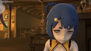 Hu Tao's annoying gas | Girl fart animation