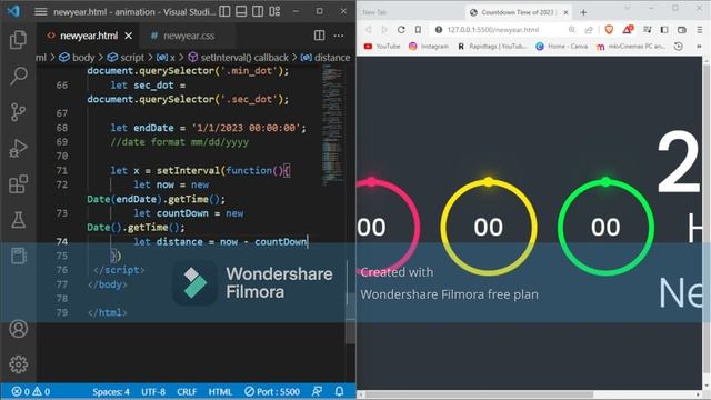 CSS SVG Circle Countdown Time Animation | New Year 2023 CountDown | Code with Jatin смотреть онлайн