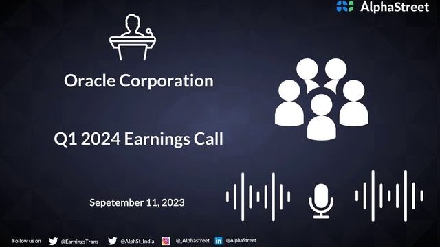 Oracle Corporation Q1 2024 Earnings Call смотреть онлайн