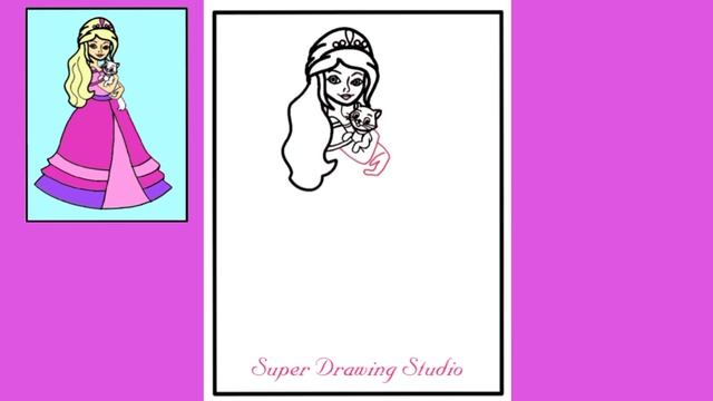 How To Draw Easy A Beautiful Princess Step By Step For Beginners смотреть онлайн