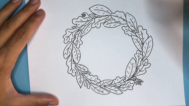 Как нарисовать осенний венок / Осенний венок / Рисунки для детей смотреть онлайн
