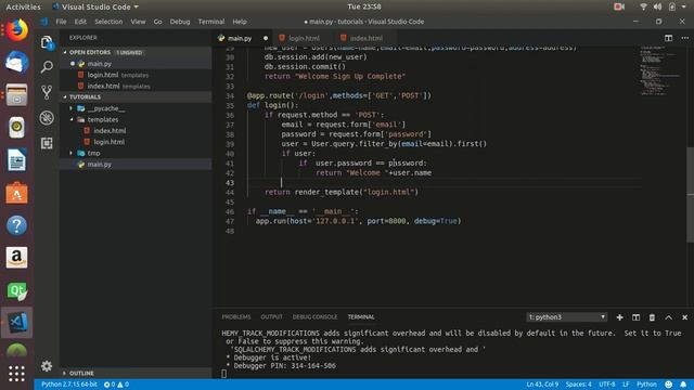 Python Flask Tutorial Session handling with flask-login смотреть онлайн