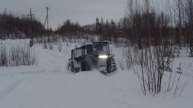 Самодельный вездеход, тестовые покатушки. смотреть онлайн
