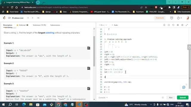 3. Longest Substring Without Repeating Characters смотреть онлайн
