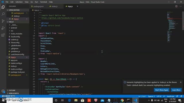 React Native - Create a project and run it on your Android Device смотреть онлайн