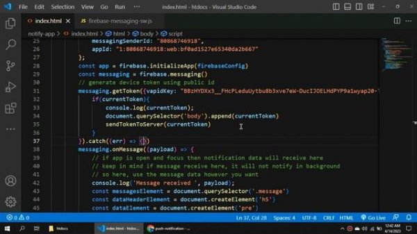 Firebase push notification for web using JavaScript and PHP | Firebase Cloud Messaging
