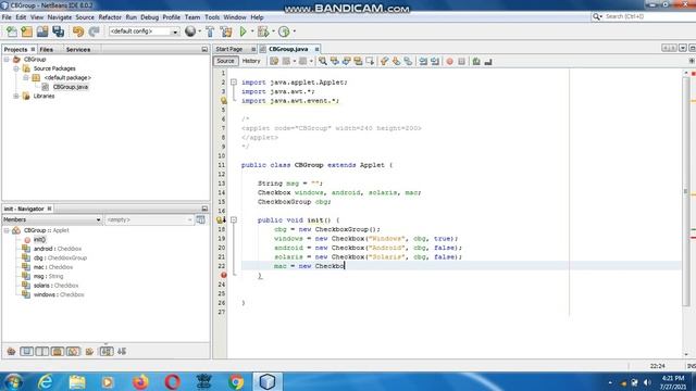 Java the complete Reference Ninth Edition (Chapter 26) Example (5) Checkbox Group смотреть онлайн