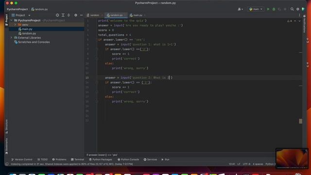 Episode 1: Python quiz game (check description) смотреть онлайн