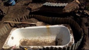 Пруд из ванны своими руками