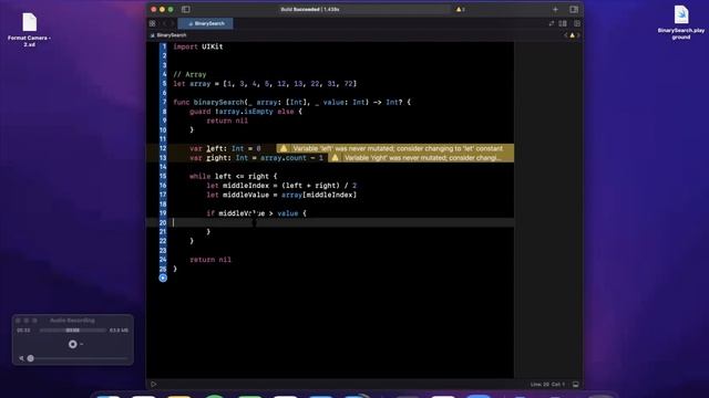 Swift: Binary Search Algorithm (iOS Interview Prep) 2022 смотреть онлайн