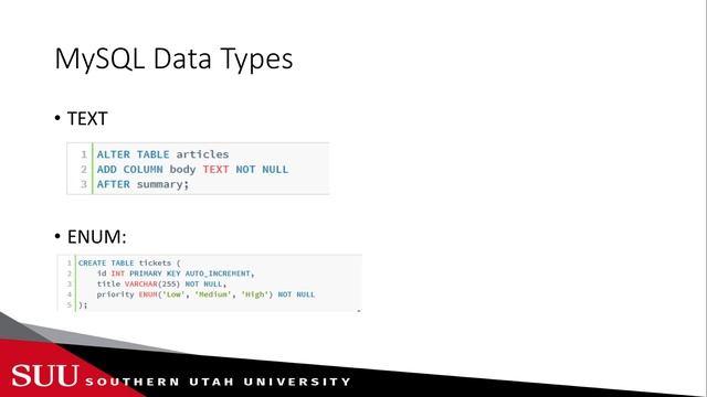 Databases: SQL - CREATE TABLE смотреть онлайн