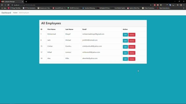 Employees management system [PHP][Bootstrap] смотреть онлайн