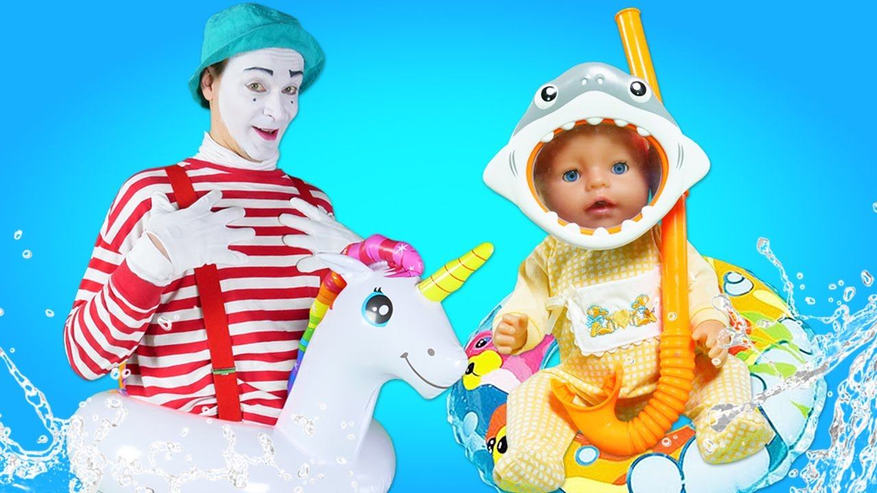 Видео игры Как Мама - Кукла БЕБИ БОН едет на Море? – Одевалки игры для девочек с Baby Born смотреть онлайн