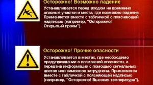 Знаки безопасности труда