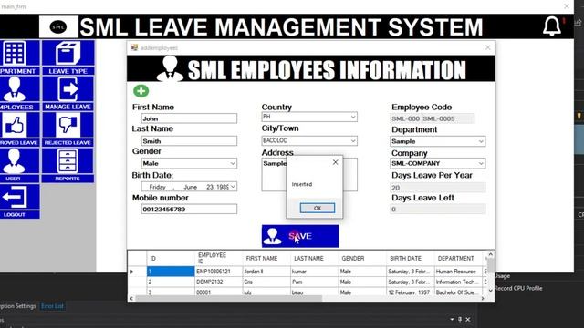 Complete Employee Leave Management System in VB NET and MySQL Database Demo смотреть онлайн