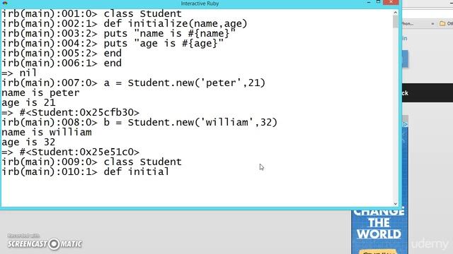 127 Learn python and ruby programming:- Constructor method смотреть онлайн