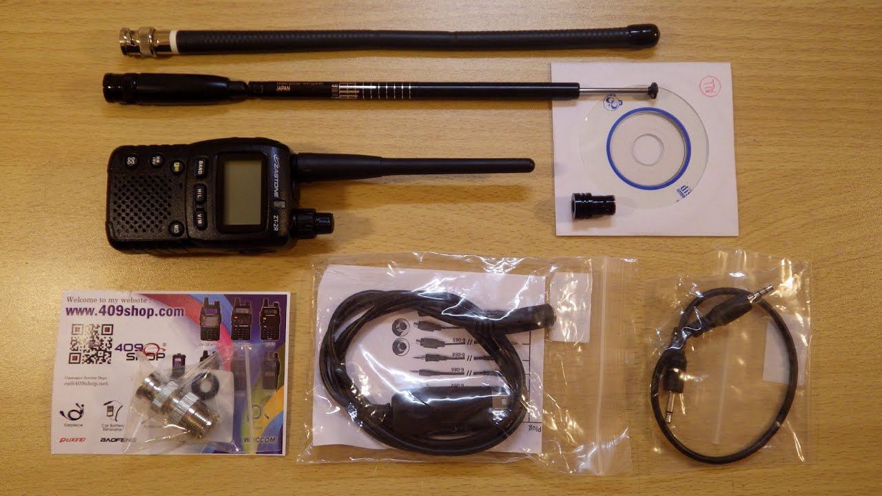 Антенны, переходники, USB кабель к рации Zastone ZT-2R (unboxing) смотреть онлайн