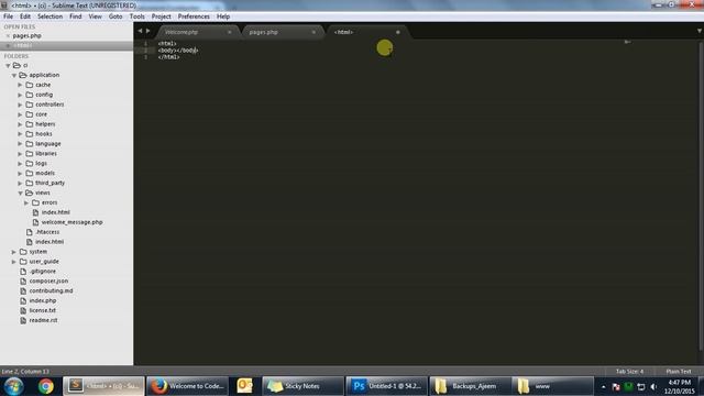 How to convert HTML/PHP template into CodeIgniter - Part 01 смотреть онлайн