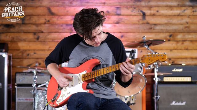 No Talking...Just Tones | Fender Custom Shop Limited '57 Strat Relic Aged Tahitian Coral смотреть онлайн