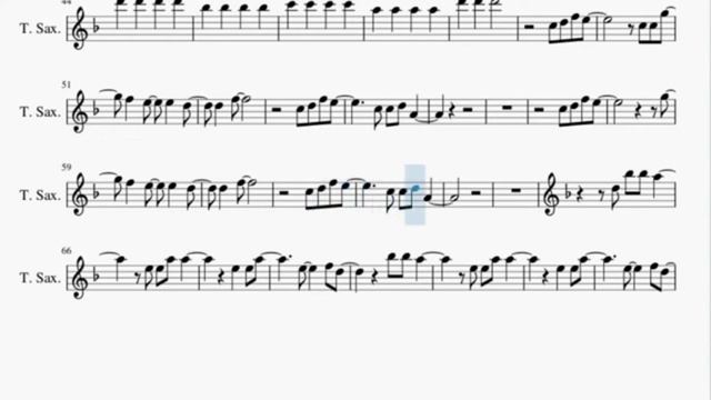 Titanium David Guetta & Sia, Tenor Saxophone, Trumpet, Clarnet, Sheet Music( ноты для саксофона) смотреть онлайн