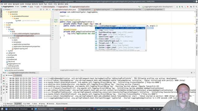 Spring Boot: JSON logging with logback смотреть онлайн