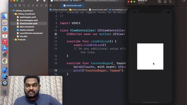 Add touch events on UIView and Detect Tap without using UIButton or Tap gesture Swift 5 Hindi. смотреть онлайн