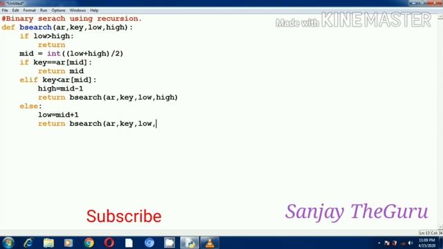 Binary Search in Python using recursion| Class XII CBSE смотреть онлайн
