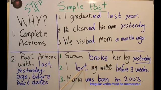 Simple Past Tense English Language Grammar STEP Test # 4 смотреть онлайн