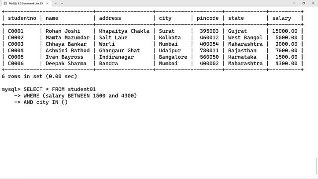BETWEEN with IN Operator in SQL | SQL Tutorial For Beginners in Marathi #36 #sql смотреть онлайн