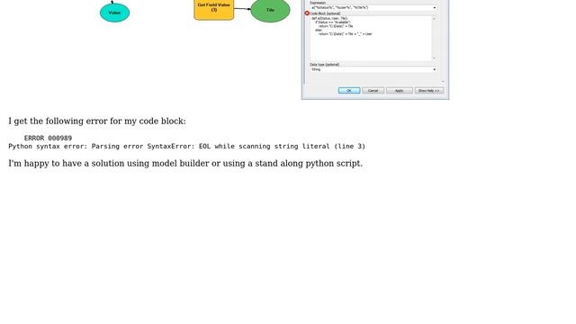GIS: ArcGIS Calculate Value tool - Python syntax error (2 Solutions!!) смотреть онлайн