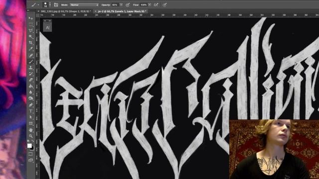 Как сделать красивую Готическую Надпись? (часть 3) смотреть онлайн