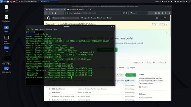 Instalar Script GOD-KILLER Kalilinux (SMS SPOOFING/BOMBER) ENVIAR SMS ANONIMOS