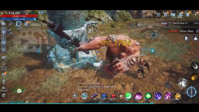 Mir4 (Gameplay) Secret Peak-1f Summoning Boss Giant Gorefiend by Denovas & Alyeisha 4 смотреть онлайн