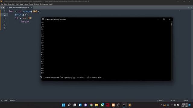 25.Break and Continue in Python смотреть онлайн