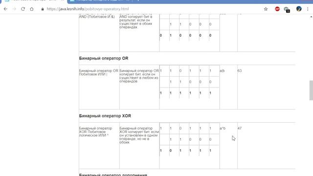 Основы Java - Бинарные операторы Java побитовые операторы смотреть онлайн