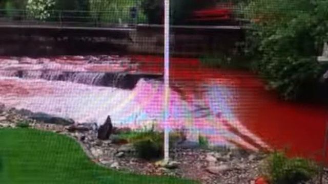 River Turns Blood Red In Switzerland Apocalyptic Signs смотреть онлайн