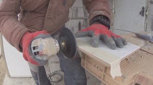 Подрезка плитки без сколов. Подрезка под 45