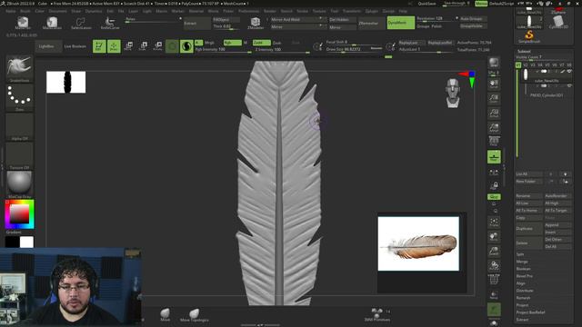 Sculpting Feathers in Zbrush! Support Nexus смотреть онлайн