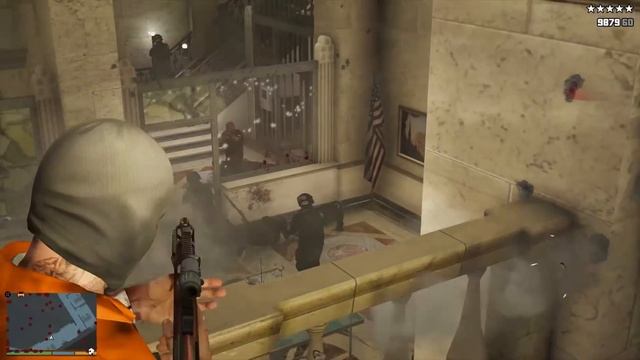 GTA 5 - ?Biggest Bank Robbery with Trevor, Michael and Franklin!(Five Star Police Bank Battle) смотреть онлайн