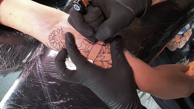 Peony - Tattoo time lapse смотреть онлайн