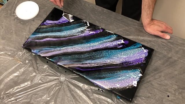 VIOLET FLASH COLOUR SHIFT! Acrylic Pouring Metallics Series Part Two! смотреть онлайн