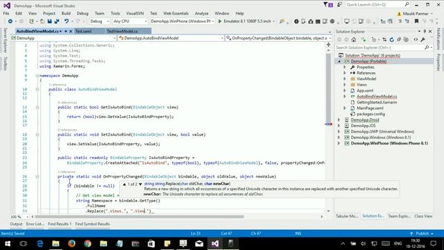 xamarin mvvm advanced : Auto bind view model смотреть онлайн
