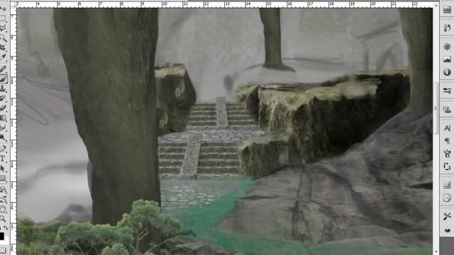 The World Beneath Us - video timelaps concept art design in Photoshop смотреть онлайн