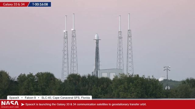SCRUB: SpaceX Falcon 9 Scrubs Launch of Galaxy 33 & 34 Satellites смотреть онлайн