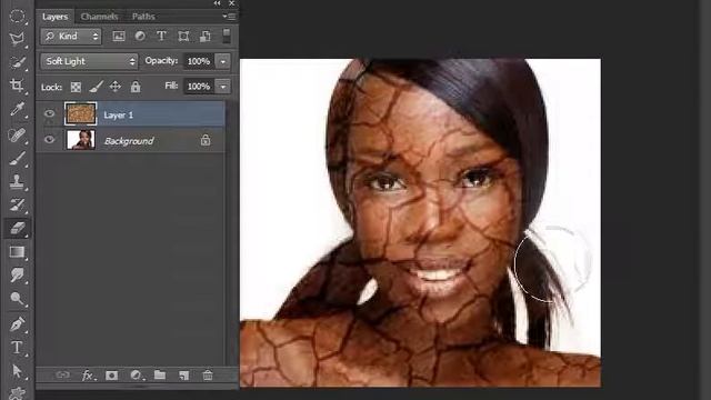 How to make Blending Sand with girl face in Adobe Photoshop CS6 for beginner смотреть онлайн